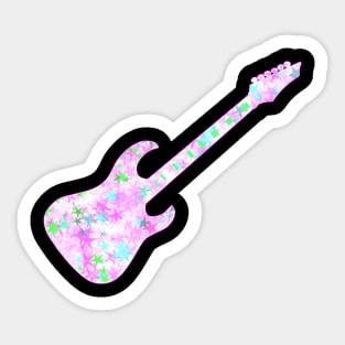 Cartoon Girlish Guitar Sticker